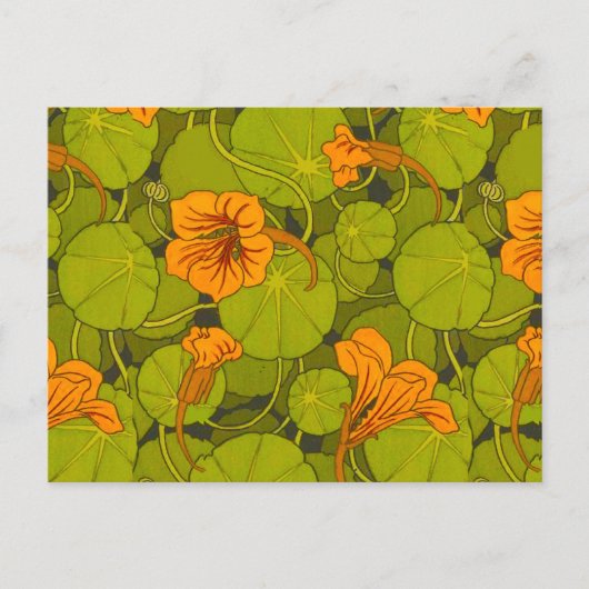 1896 Viktorianisch Nasturtium Floral Print Postkarte (Vorderseite)