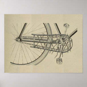1896 Vintag Bicycle Magazine and Art Poster