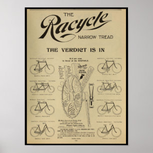 1896 Vintag Bicycle Magazine and Art Poster