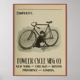 1896 Vintag Bicycle Magazine and Art Poster