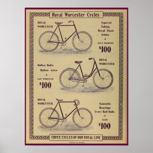 1896 Vintag Bicycle Magazine and Art Poster (Vorne)