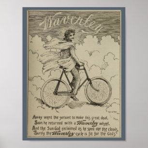 1896 Vintage-Bicycle-Magazin-Werbebild Poster