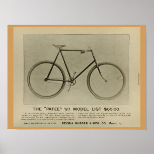 1896 Vintage Patee Fahrrad Magazin Werbeplakat Kun Poster