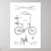 1896 Vintager Fahrradverleih Schirmherrschaft Pate Poster (Vorne)