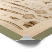 1896 Vintager Tintenfisch Anatomie Art Print Poster (Ecke)