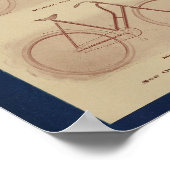 1896 Vintages Fahrrad und Kunstdruck Poster (Ecke)