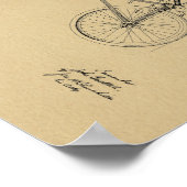 1896 Vintages Fahrradpatent Drucken Alt Poster (Ecke)