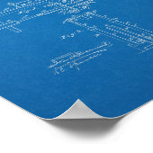 1896 Vintages Fahrradpatent Print Blueprint Poster (Ecke)