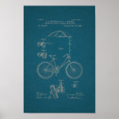 1896 Vintages Fahrradpatent Print Blueprint Poster (Vorne)