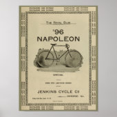 1896 Vintages Napoleon Bicycle Ad Art Poster (Vorne)