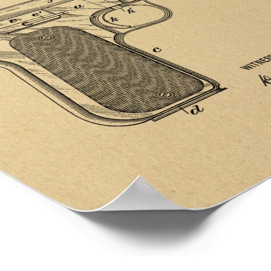 1897 Bräunende Schusswaffenpatentkunst Zeichnend P Poster (Ecke)