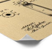 1897 Bräunende Schusswaffenpatentkunst Zeichnend P Poster (Ecke)