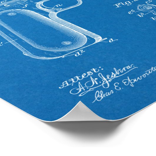 1897 Bräunende Schusswaffenpatentkunst Zeichnend P Poster (Ecke)