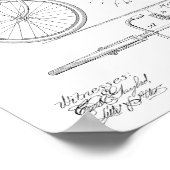 1897 Chainless Bicycle Patent Art Zeichnend Print Poster (Ecke)