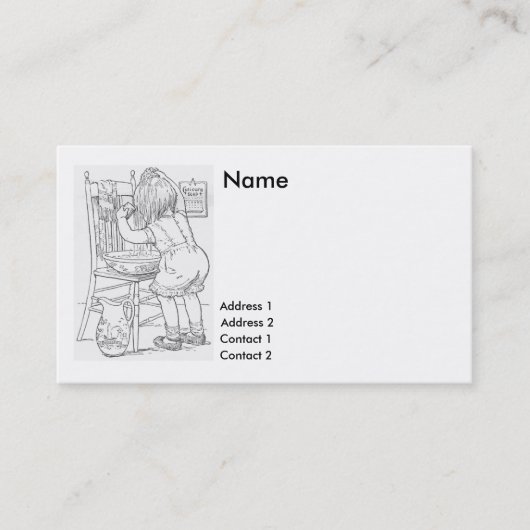 1897- das Babywaschen besitzen Haar in der Wanne Visitenkarte (Vorderseite)