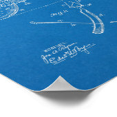 1897 Fahrradbremse Patentkunst Zeichnend Druck Poster (Ecke)