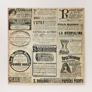 1897 Französische Zeitungsanzeige Puzzle