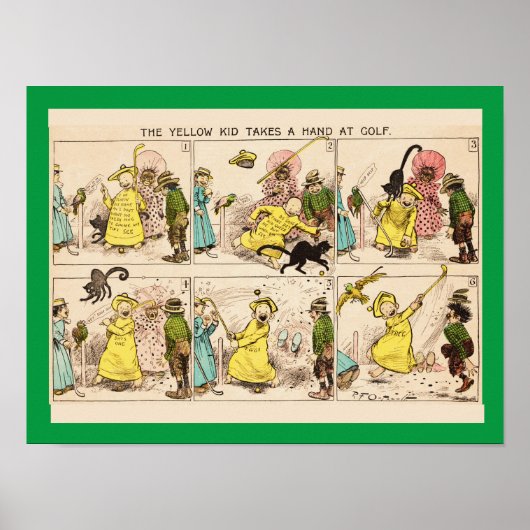 1897 Golf Cartoon Poster (Vorne)