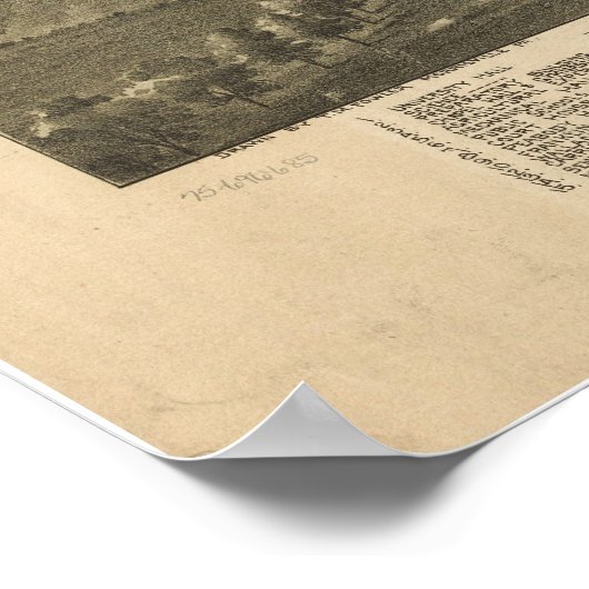 1897 Morgantown, WV Bird's Eye View Panorama Karte Poster (Ecke)