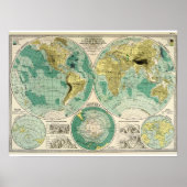 1897 Old World Map - Antique Tra Poster (Vorne)
