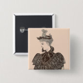 1897 Viktorianische Frau Button (Vorne & Hinten)