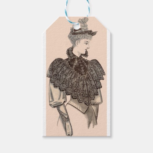 1897 Viktorianische Frau Geschenkanhänger (Vorderseite)