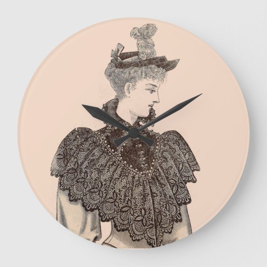 1897 Viktorianische Frau Große Wanduhr (Vorderseite)