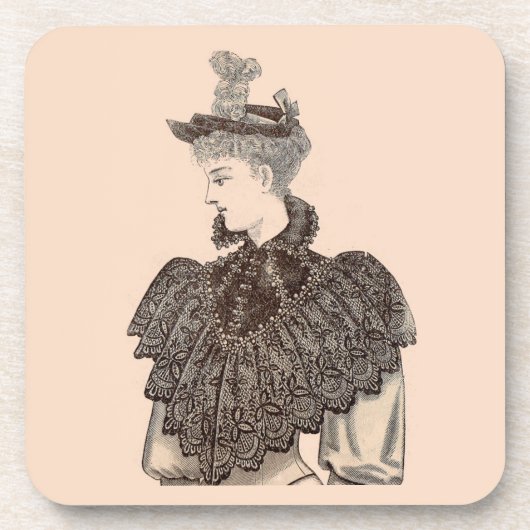1897 Viktorianische Frau Untersetzer (Vorderseite)