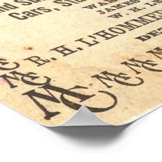 1897 VINTAGER MICHIGAN ZENTRALBAHNPOSTER POSTER (Ecke)