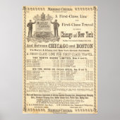 1897 VINTAGER MICHIGAN ZENTRALBAHNPOSTER POSTER (Vorne)