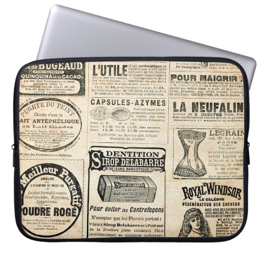 1897 Werbung in der französischen Zeitung Laptopschutzhülle (Vorderseite)