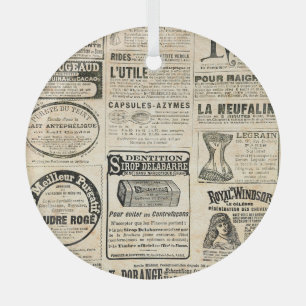 1897 Werbung in der französischen Zeitung Ornament Aus Glas