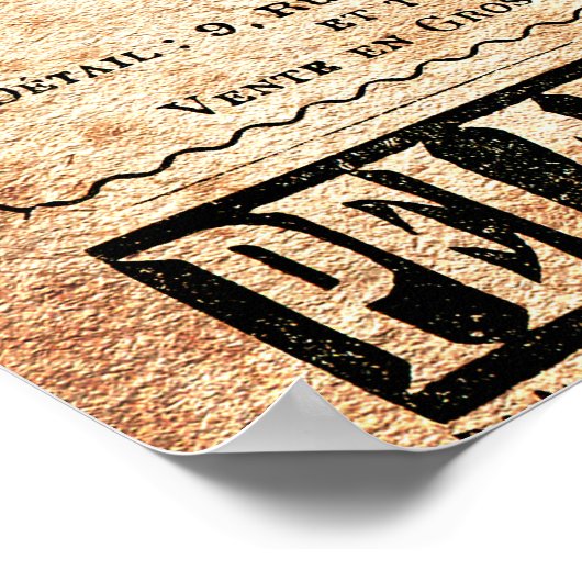 1897 Werbung in der französischen Zeitung Poster (Ecke)