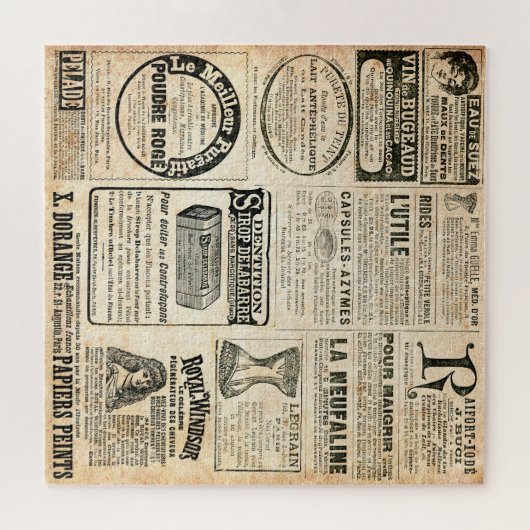 1897 Werbung in der französischen Zeitung Puzzle (Horizontal)