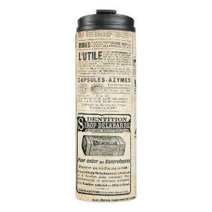 1897 Werbung in der französischen Zeitung Thermosbecher