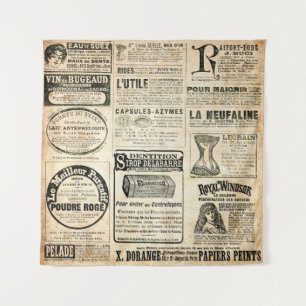 1897 Werbung in der französischen Zeitung Wandteppich