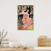 1898 Alphonse Mucha Job Rolling Papers Klassische  Poster (Küche)