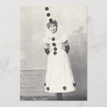 1898 Frau in Clownkostüm, Antiquitätenfotografie