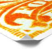 1898 Indische Jagd Buffalo Briefmarke Poster (Ecke)