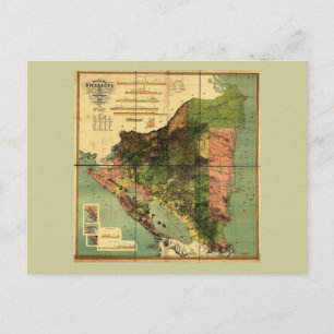 1898 Offizielle Karte Nicaraguas