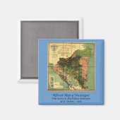1898 Offizielle Karte Nicaraguas Magnet (Vorderseite/Rückseite)