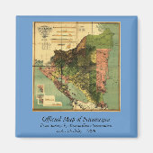 1898 Offizielle Karte Nicaraguas Magnet (Vorne)