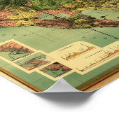 1898 Offizielle Karte Nicaraguas Poster (Ecke)