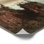 1898 Pulpit Rock, Presque Isle Park Marquette, MI Poster (Ecke)