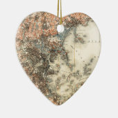 1898 Topographische Karte von Boston Massachusetts Keramik Ornament (Rechts)