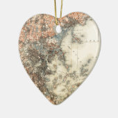 1898 Topographische Karte von Boston Massachusetts Keramik Ornament (Links)