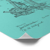 1898 Vintage Bicycle Patent Print Customize Poster (Ecke)