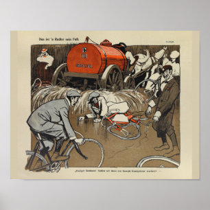 1898 Vintage Fahrrad Feininger Werbeplakat Poster
