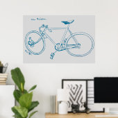 1898 Vintage FahrradIllustration und Art Poster (Heimbüro)
