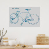 1898 Vintage FahrradIllustration und Art Poster (Küche)